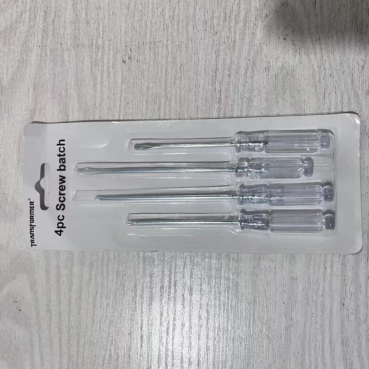 Household flat-head crystal screwdriver, mini screwdriver, transparent handle special screwdriver and screwdriver accessory tools details Picture
