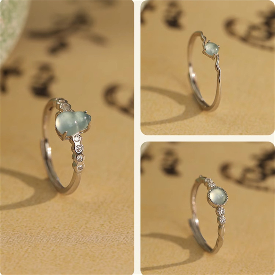 Ancient-style new Chinese style jade gourd ring for women, no color fading, niche design, light luxury and high-end feel, unique open ring Application Scenario