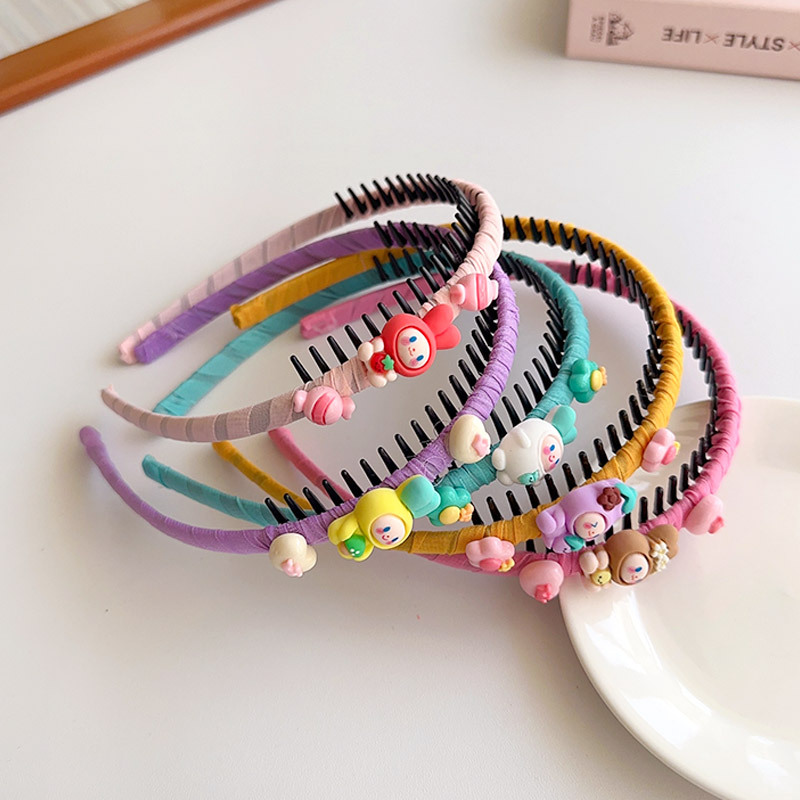 Children's cartoon toothed anti-slip hair band, a perfect tool for organizing broken hair, baby hair pin, little girl hair clip, hair accessory for girls Specification drawing