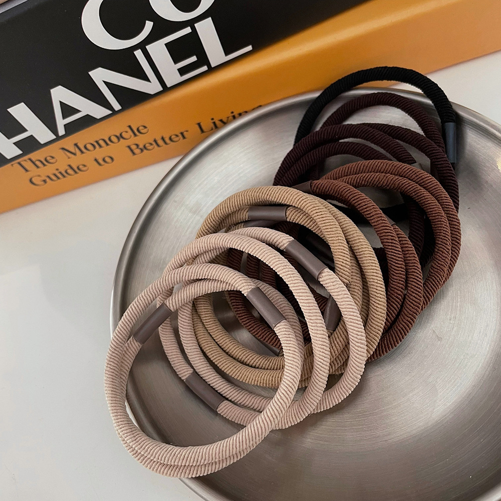 High-elasticity rubber band ins high appearance level hair band wholesale, women's Korean style 2025 new simple hair band with a sense of luxury Specification drawing
