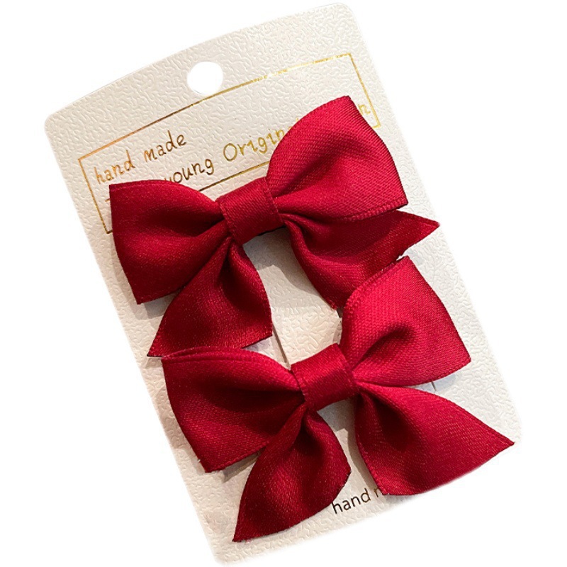 A girl's bow hairpin, hair clip, black cute bangs, broken children's simple headwear and hair accessory gifts Item Picture