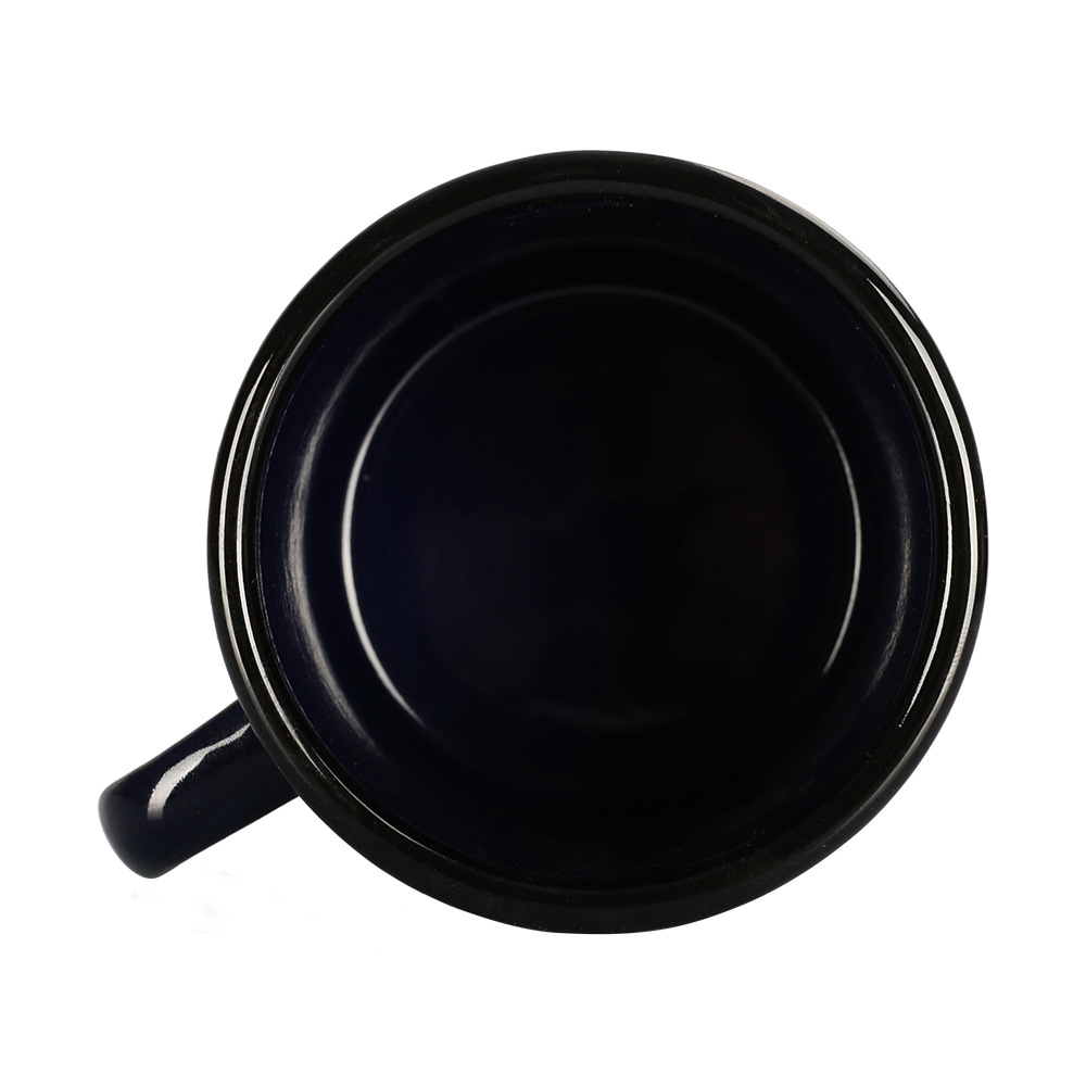 8cm enamel cup for export, black foreign trade mugs, wholesale water cups, retro 350ml coffee cups, simple style Specification drawing