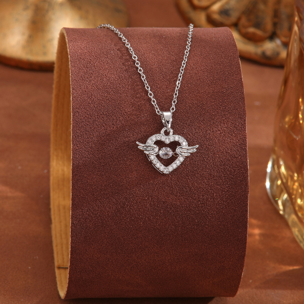 Hot-selling copper-inlaid zircon with stainless steel chain Dreamy Planet necklace, versatile necklace, light luxury collarbone chain wholesale Specification drawing