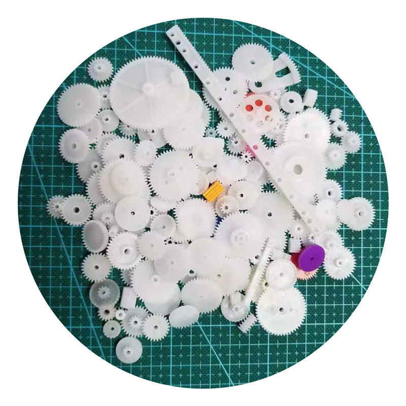 157 types of gear packs, 0.5 module toy accessories, main shaft, single-layer, double-layer, double-coupled reduction gears, crown teeth, mixed installation Item Picture