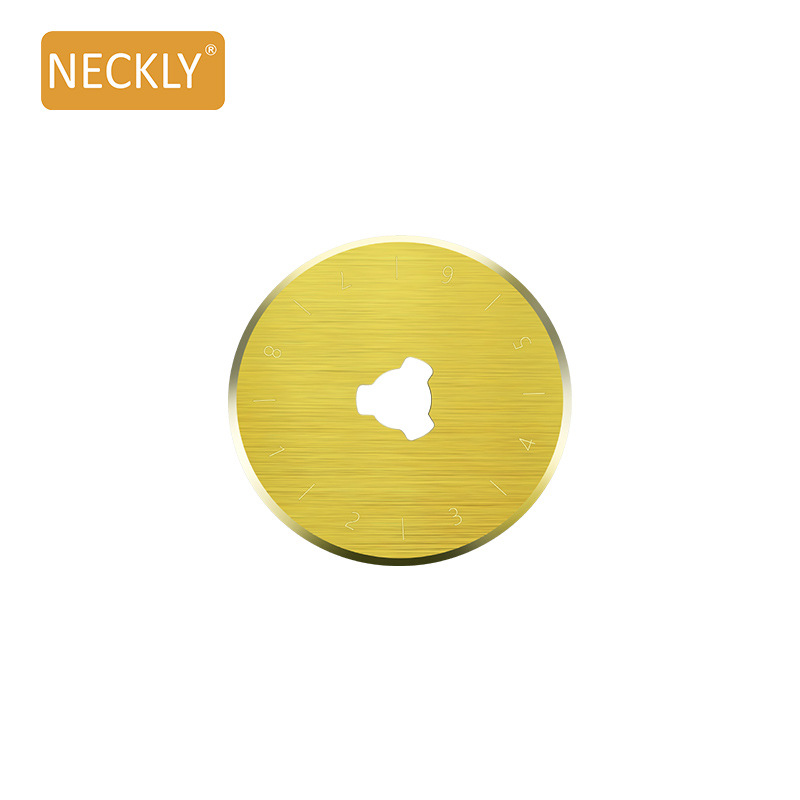 Factory direct sales of golden 28mm, 45mm and 60mm hand-cut paper small round knives, fabric splicing roller knives and rotating wheel fabric knives full figure