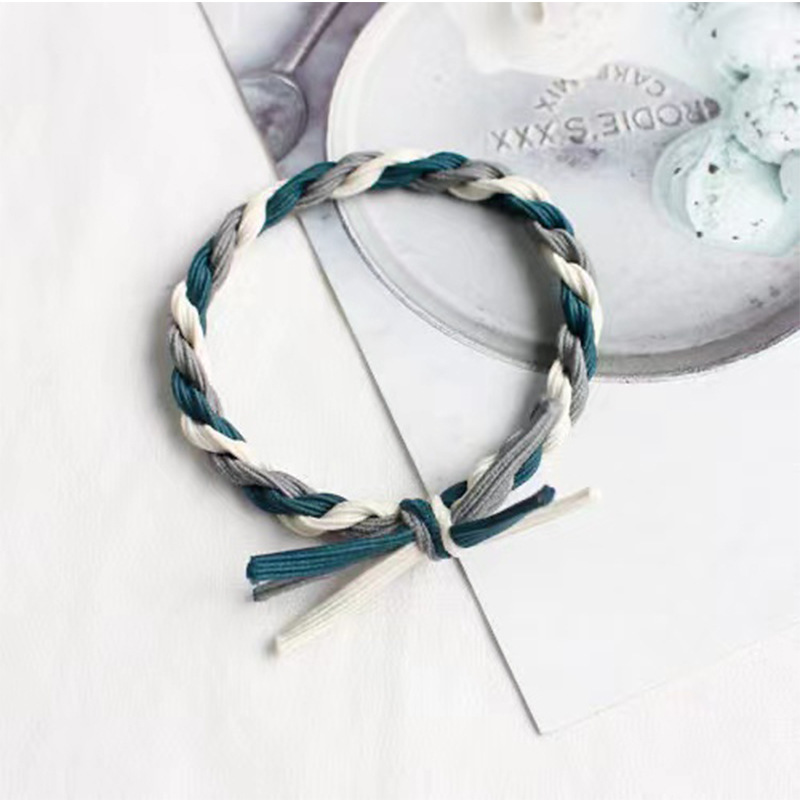 Wholesale of new Korean headwear, including knots, hairstyles, hair bands, basic hair ties, color-blocked hair ties, hair rubber bands, and bows Specification drawing