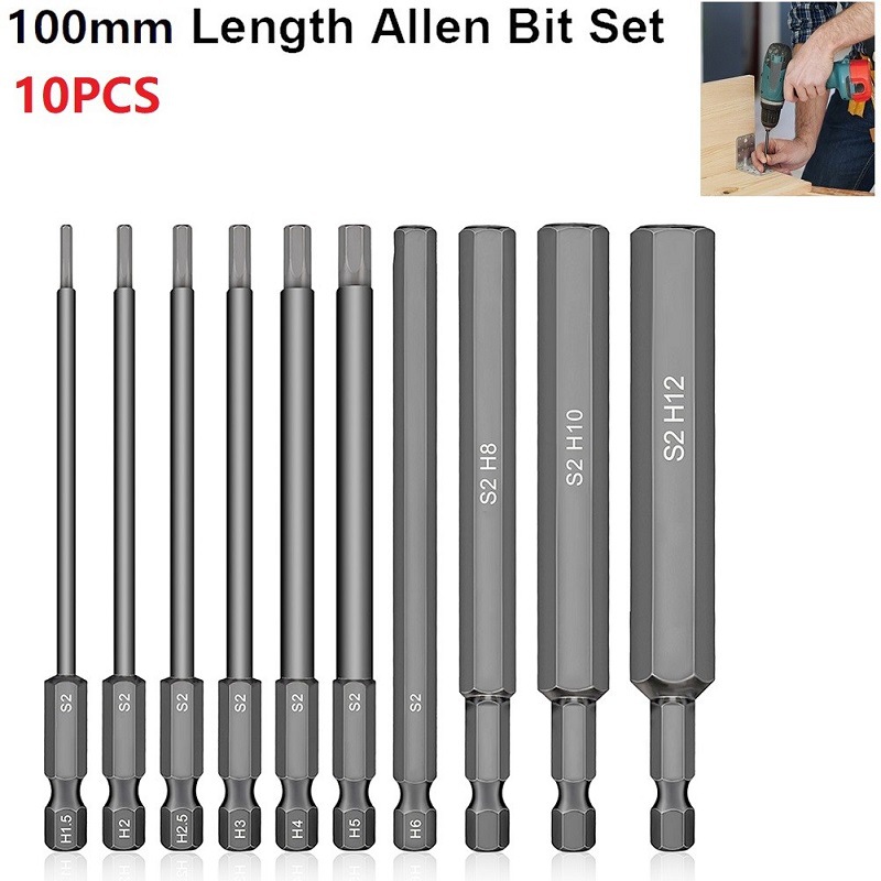 Cross-country hexagon wrench drill bit metric H1.5-H12 electric hexagon screwdriver, magnetic wrench socket Application Scenario