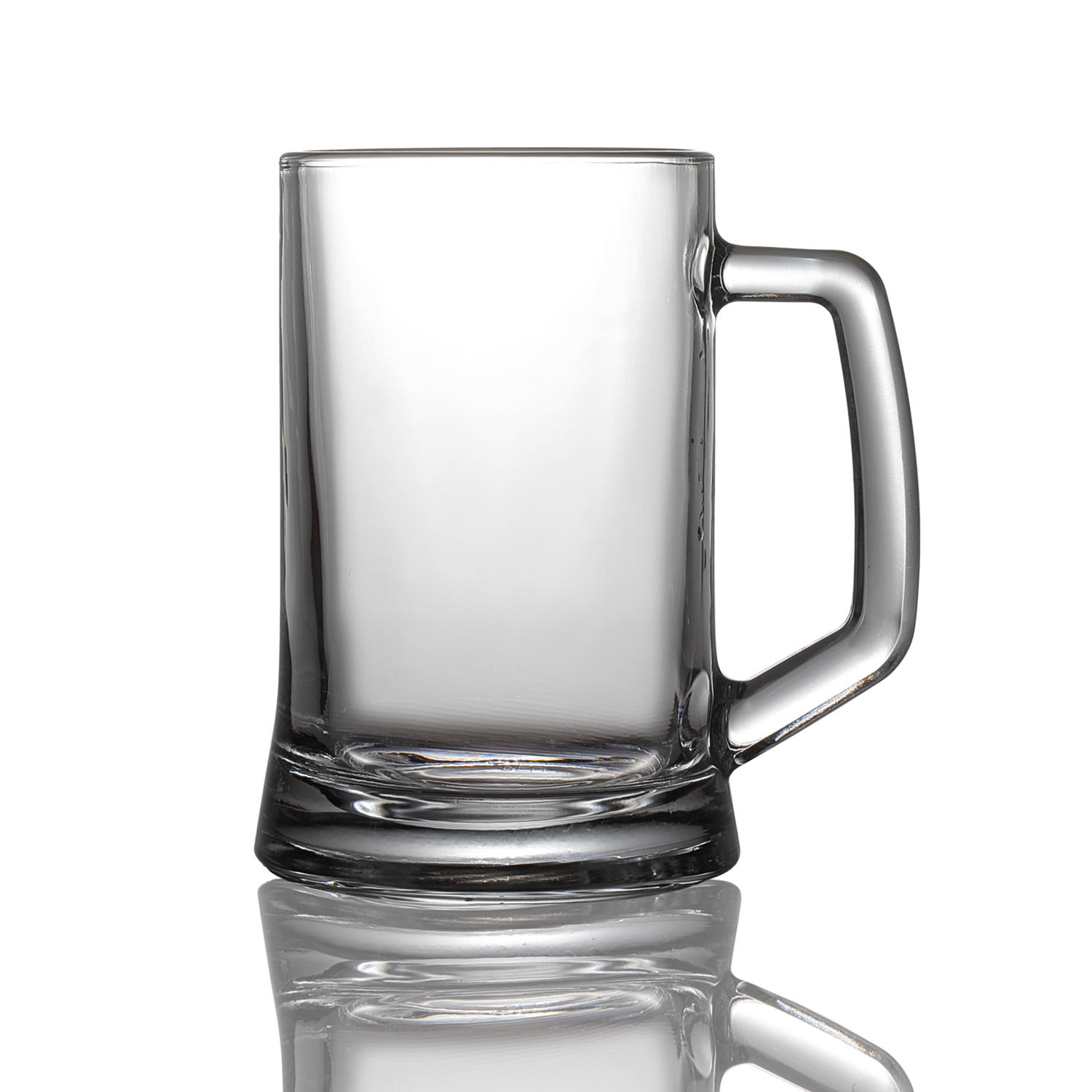 Green apple crystal glass cup, thickened beer handle cup, large mug, green tea cup, juice drink cup ZB70-2 Item Picture