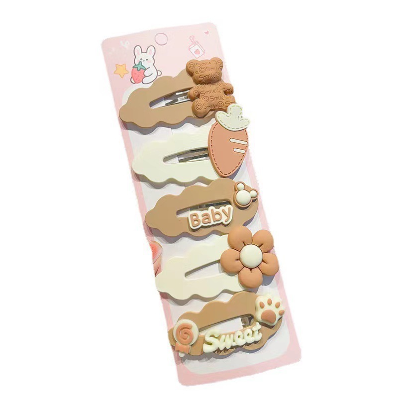 Children's cartoon hair clips are sweet and cute. The baby clip is a popular side hair clip by the seaside Item Picture
