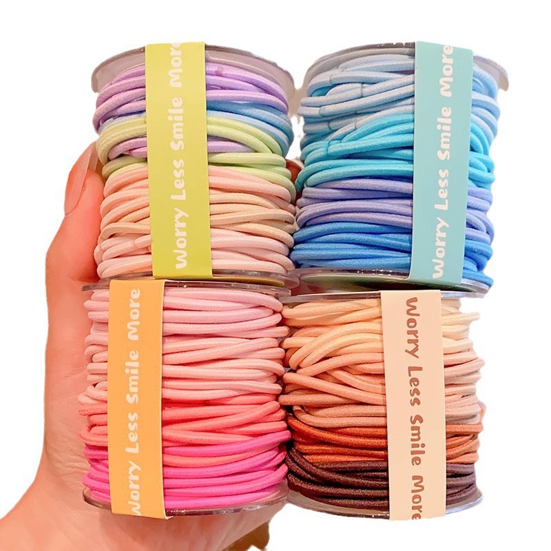 Baby's colorful hair tie, children's hair band, girls' hair won't hurt, the hair tie is elastic and good, the hair band is a girl's rubber band Item Picture