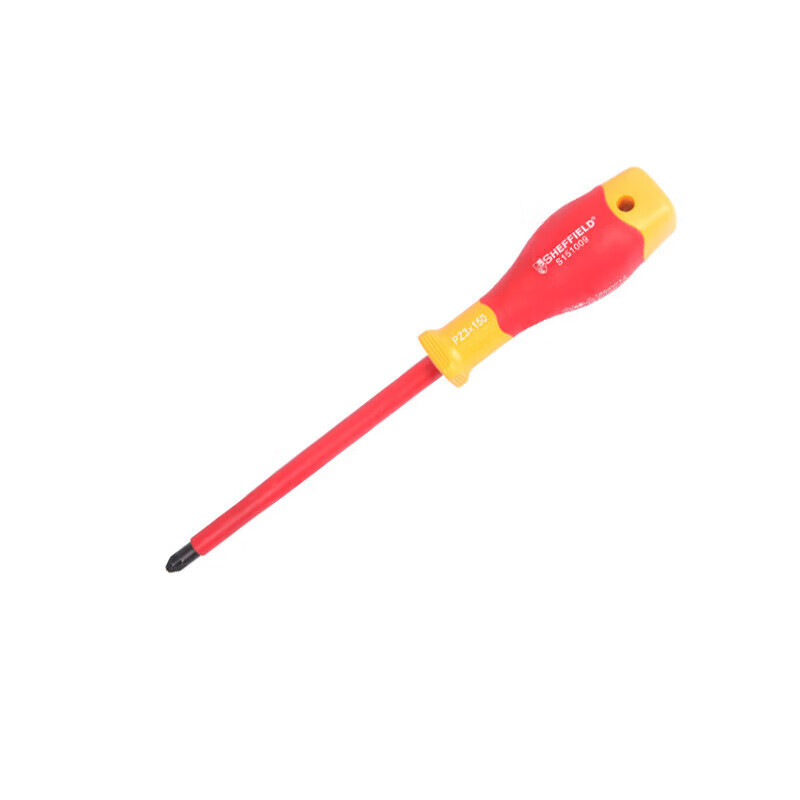Steel Shield S151006 dual-color handle insulated cross-shaped screwdriver PZ0X60 high-voltage resistant screwdriver, electrically insulated tool Specification drawing