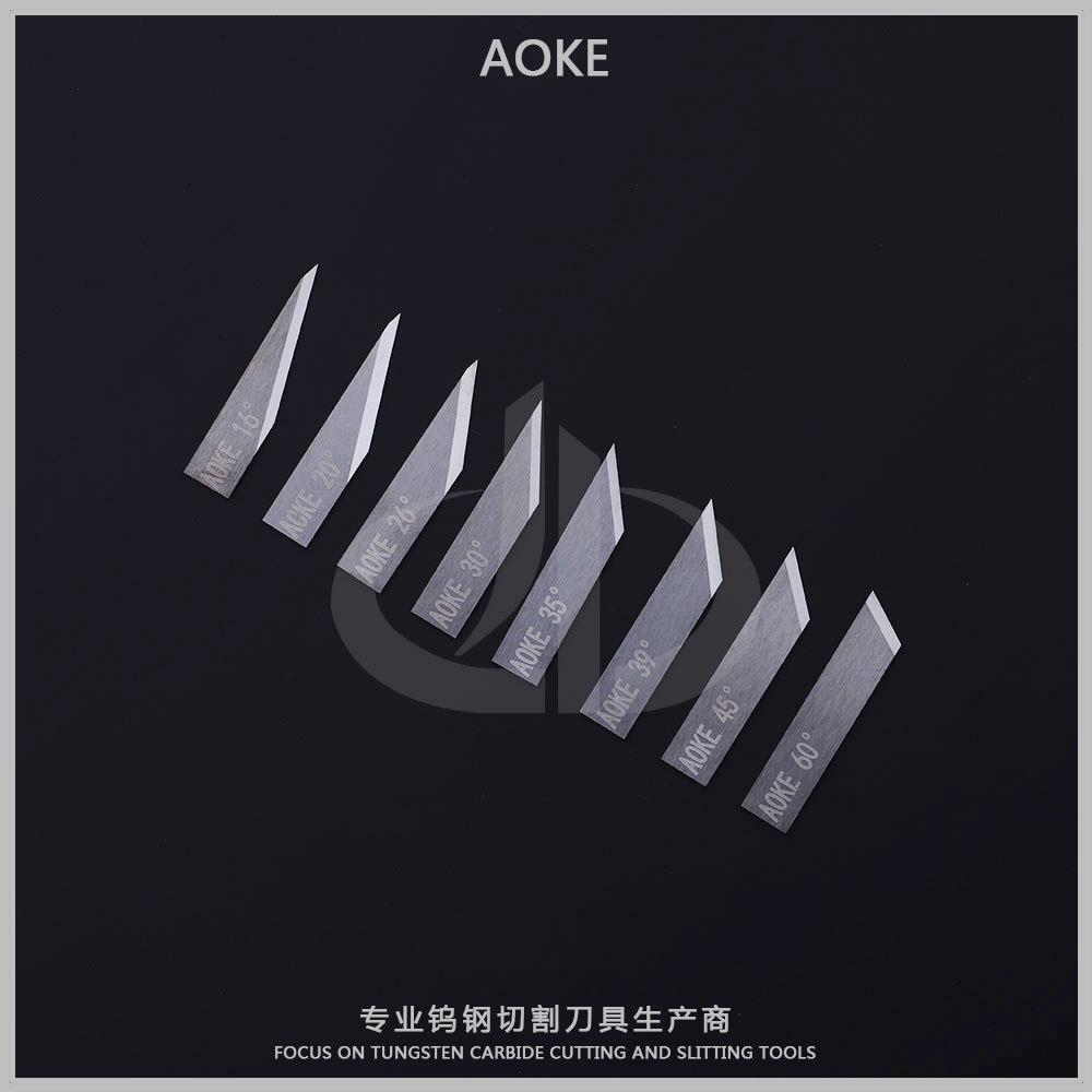 The Oko blade proofing machine has blades of 16 degrees, 20 degrees, 26 degrees, 30 degrees, 35 degrees, 39 degrees, 45 degrees and 60 degrees full figure