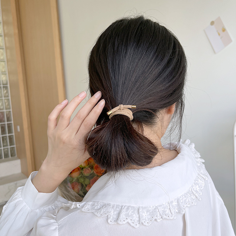Dongdaemun, South Korea, high-elasticity basic rubber band women's hair tie, ins hair band, high ponytail hair tie, bun hair tie Specification drawing