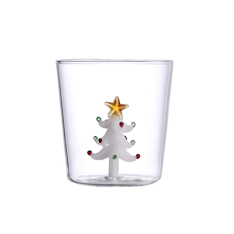 Cross-border new products: Three-dimensional shaped glass cups, Christmas festival souvenirs, water cups, high borosilicate breakfast cups, coffee cups Item Picture