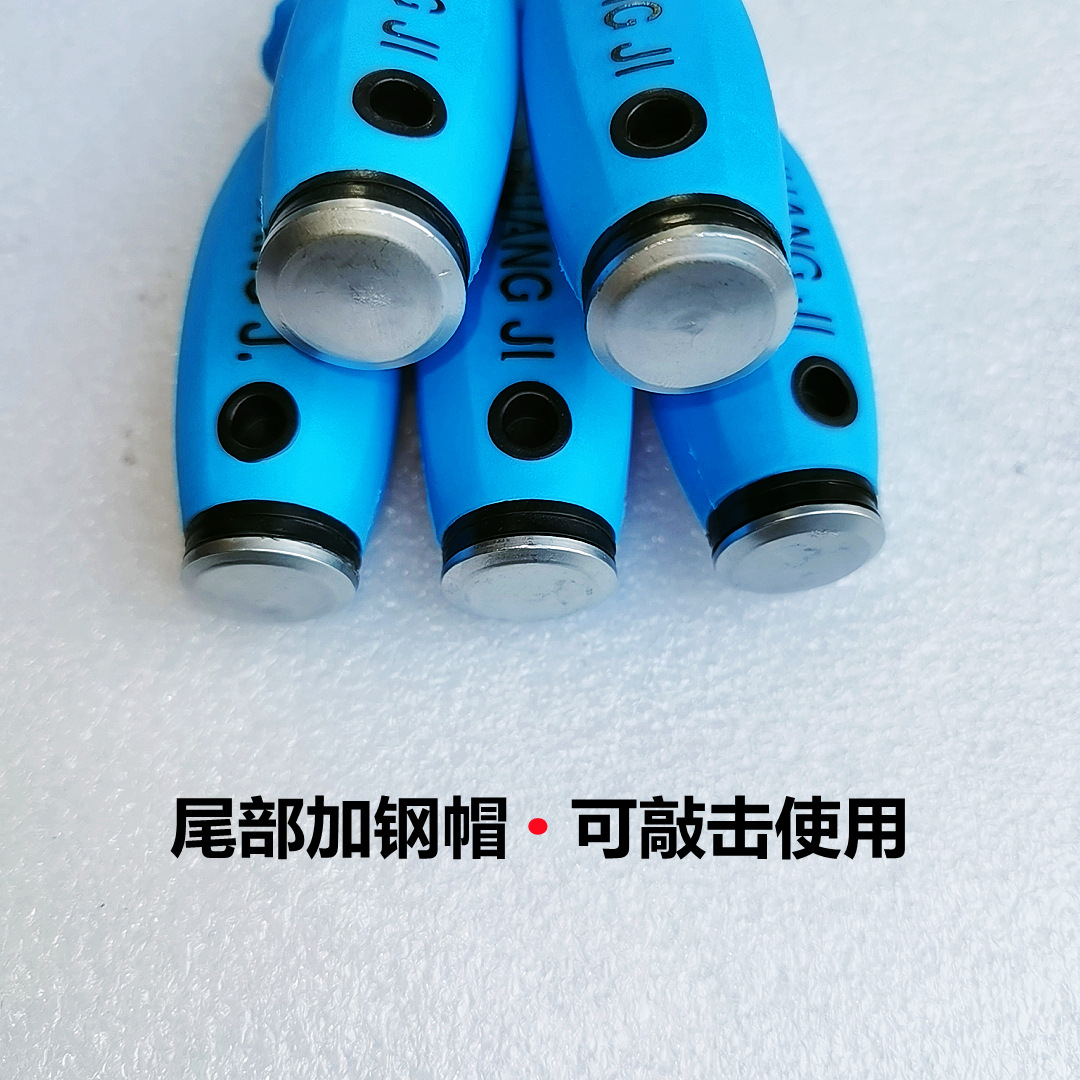 Wholesale of Chuangji hammered through-hole flat-head screwdrivers, carbon steel thickened and lengthened integral through-hole screwdrivers details Picture