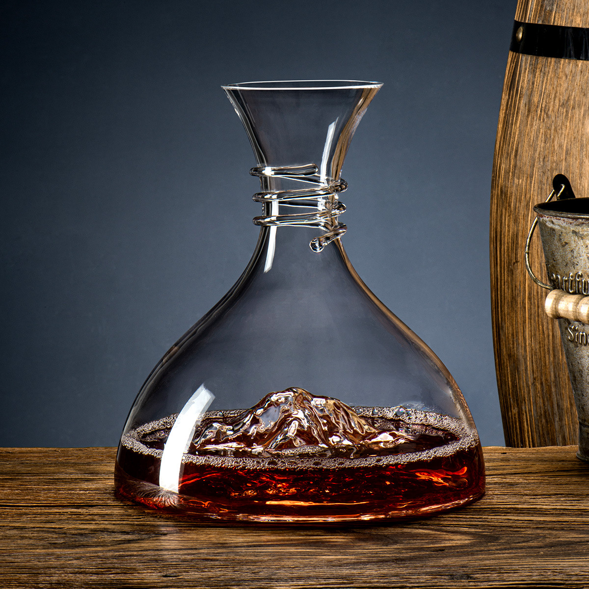 Quick decanter set for home use, luxurious and high-end glass wine, ice mountain decanter, wine divider details Picture