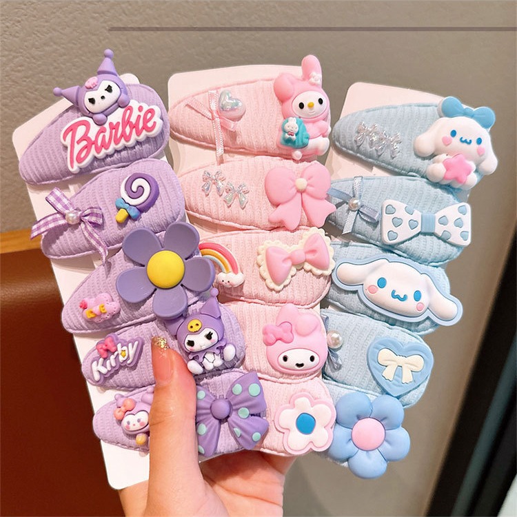 Cartoon children's hairpin 2024 New style Kulomi Baby bb hairpin Hair accessory Headwear Girls' broken hair won't damage hair clip details Picture
