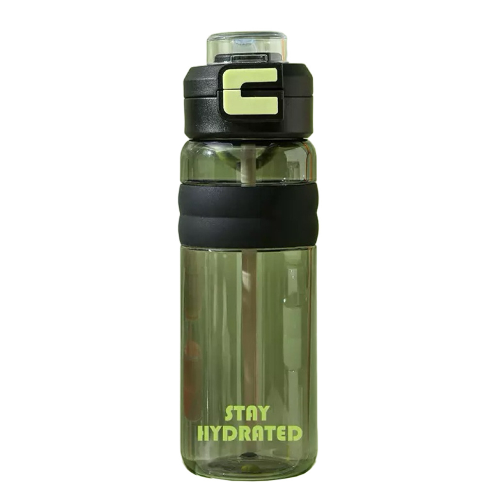 Simple and sporty water cup KT sticker, cute outdoor double-drinking plastic cup, summer student couple portable and easy to use cup Item Picture