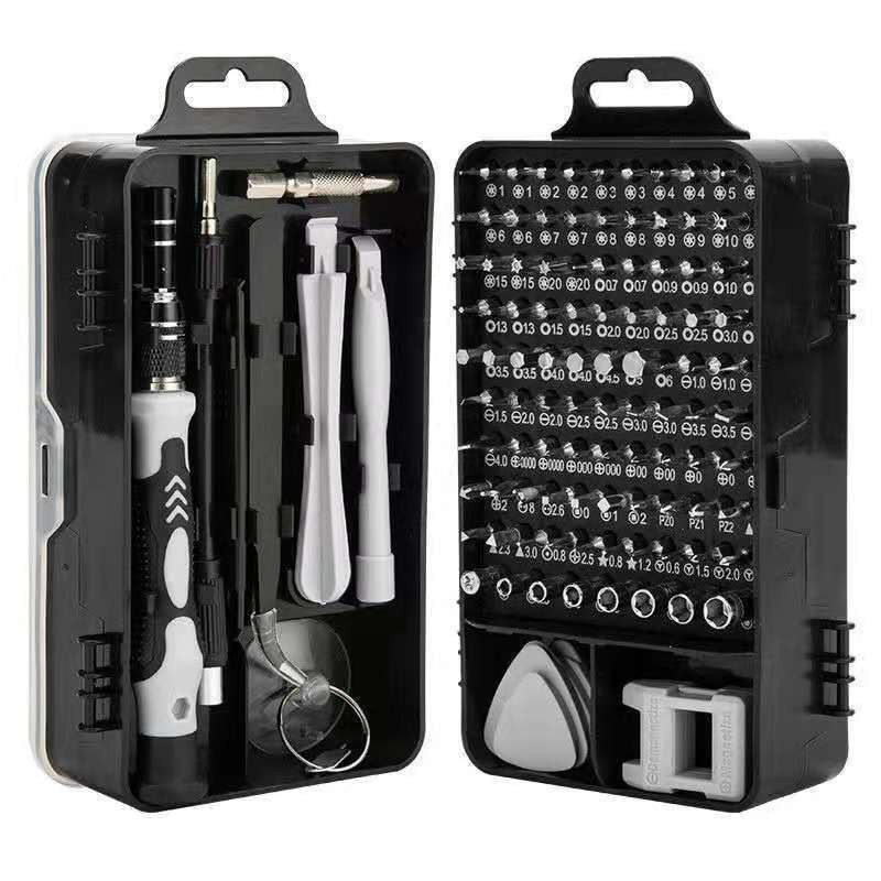 24-in-one screwdriver, 115-in-one leather bag set, multi-functional screwdriver tool set for mobile phone repair and disassembly Item Picture
