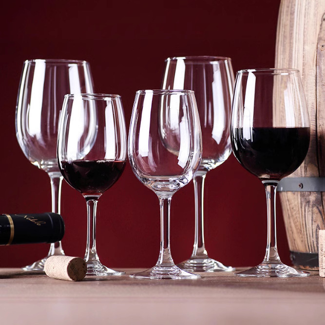 Lemeiya one-piece molded tall glass, red wine glass, champagne glass, Bray series tempered red wine glass full figure