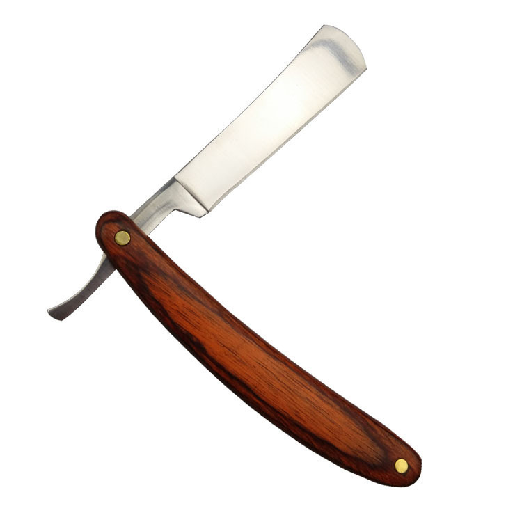 Classic Mikata colored wood handle old-fashioned razor without blades, shaving razor, shaver tool Application Scenario