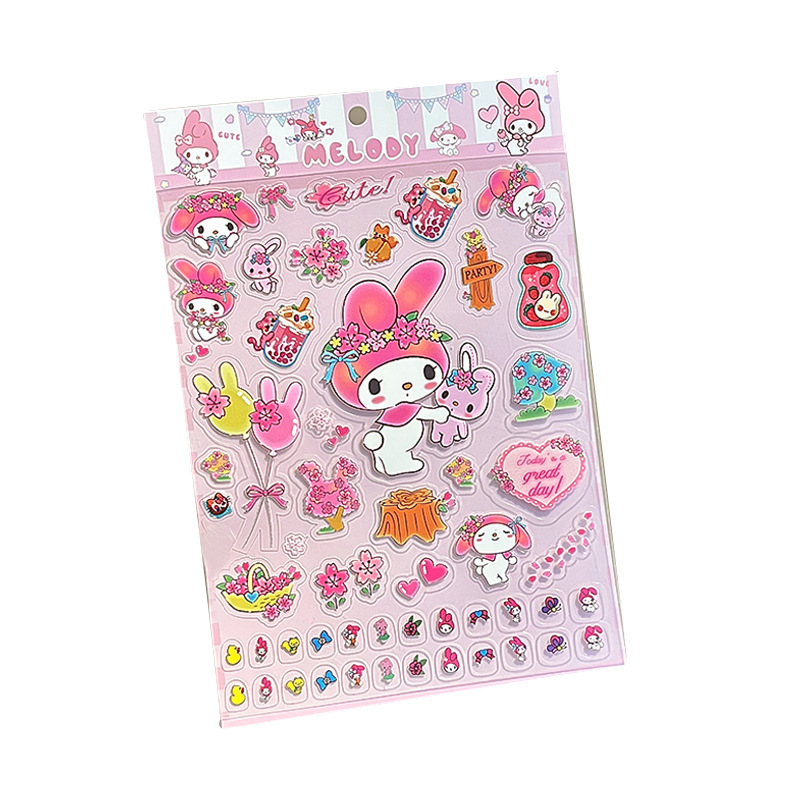 Cartoon Sanrio stickers, patches, children's nail stickers, collage, decorative planner materials, diy materials, pasting planners Item Picture