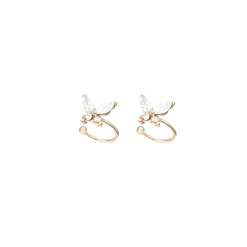 A must-have earring with sparkling diamonds and butterfly ear bone clips for women, exuding an ethereal and high-end charm. It's a new type of earrings from 2025 Item Picture