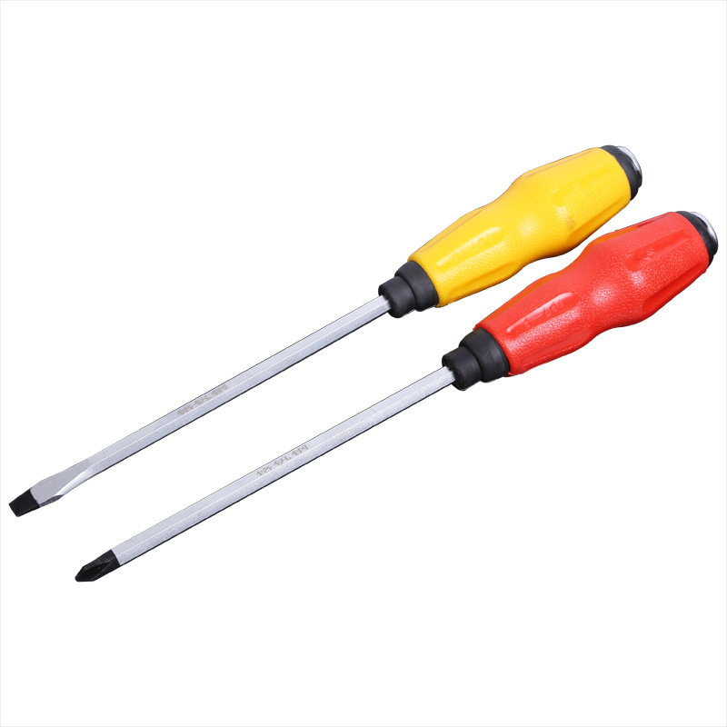 Ningbo manufacturer wholesale 107 knife reaming screwdriver, Yonggong plastic handle through-hole screwdriver, strong magnetic knife reaming screwdriver Item Picture