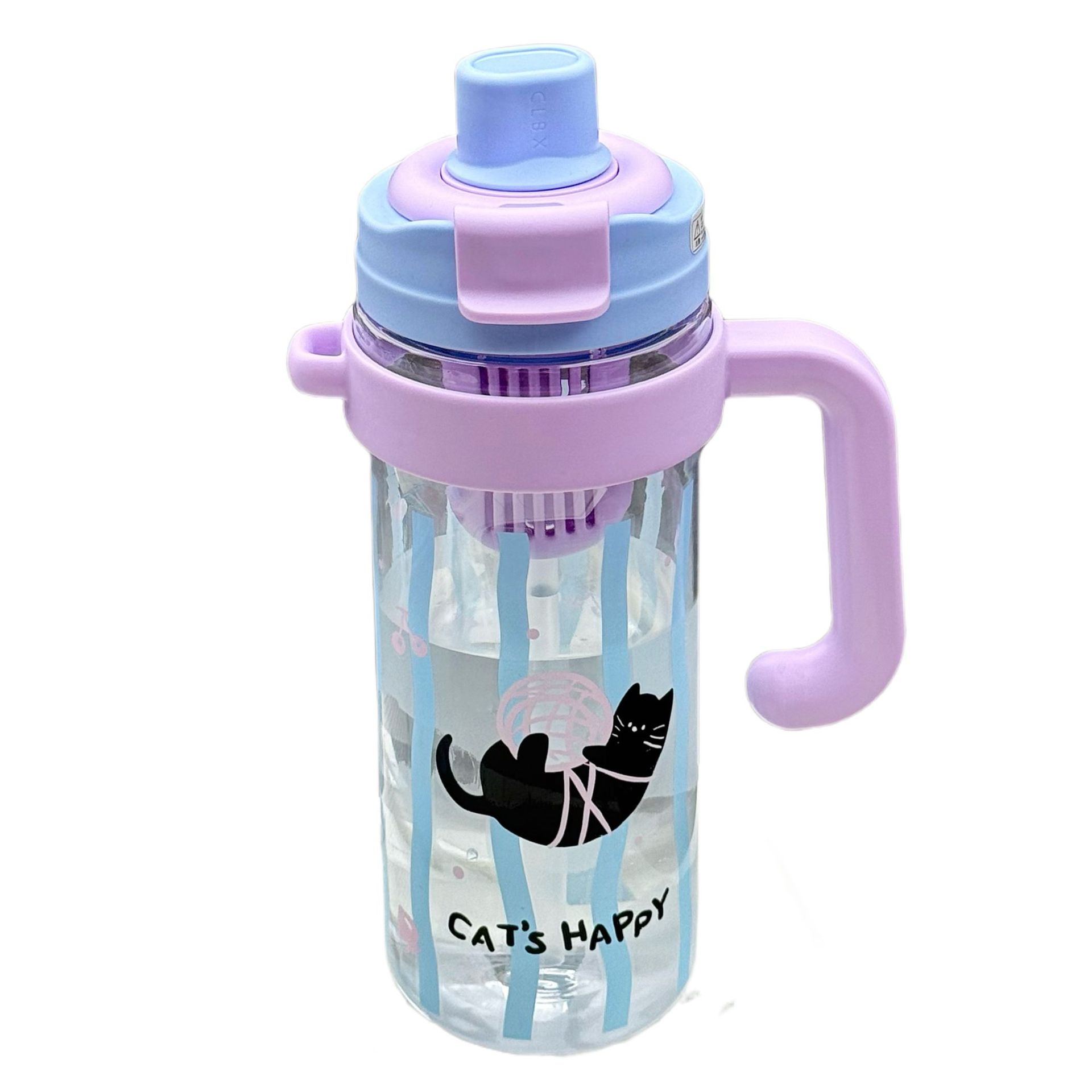 Cartoon large-capacity ice cup, high appearance level for girls, double-drinking straw cup with handle, portable tea brewing summer water cup Item Picture