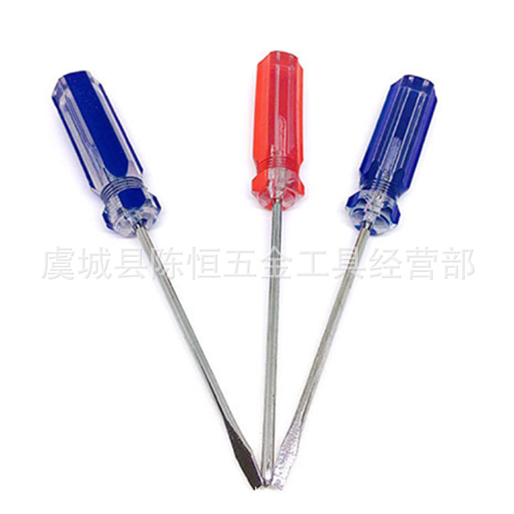 Source factory transparent color-striped handle cross-shaped small screwdriver, color-striped screwdriver, transparent screwdriver Item Picture
