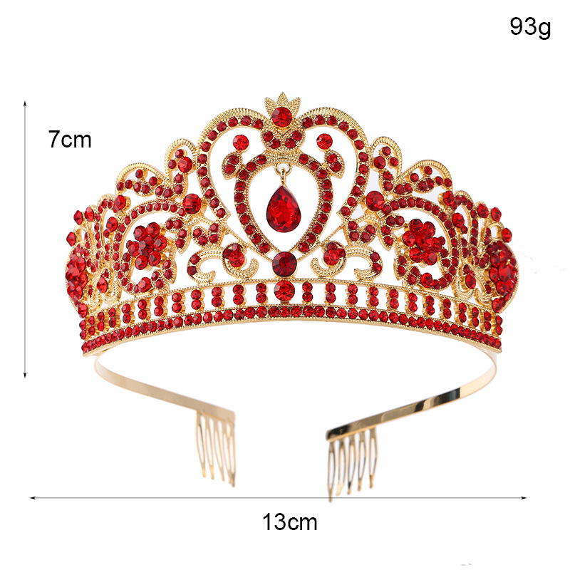 Bride's crown headwear, high-end crystal hairband, princess dress headwear, birthday tiara, children's crown headwear Item Picture