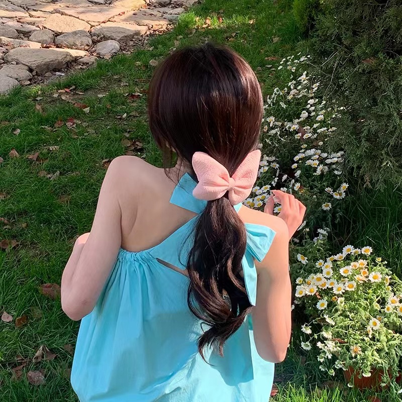 High-scoring bow hairpin top clip, princess head sponge high ponytail spring clip, elegant and versatile hairpin and hair accessory for Internet celebrities Application Scenario
