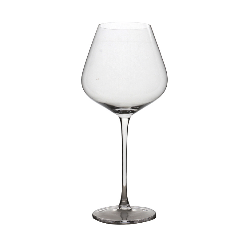 Handcrafted crystal high-stemmed red wine glasses with cold-cut one-piece formed glass wine glasses support packaging logos Item Picture