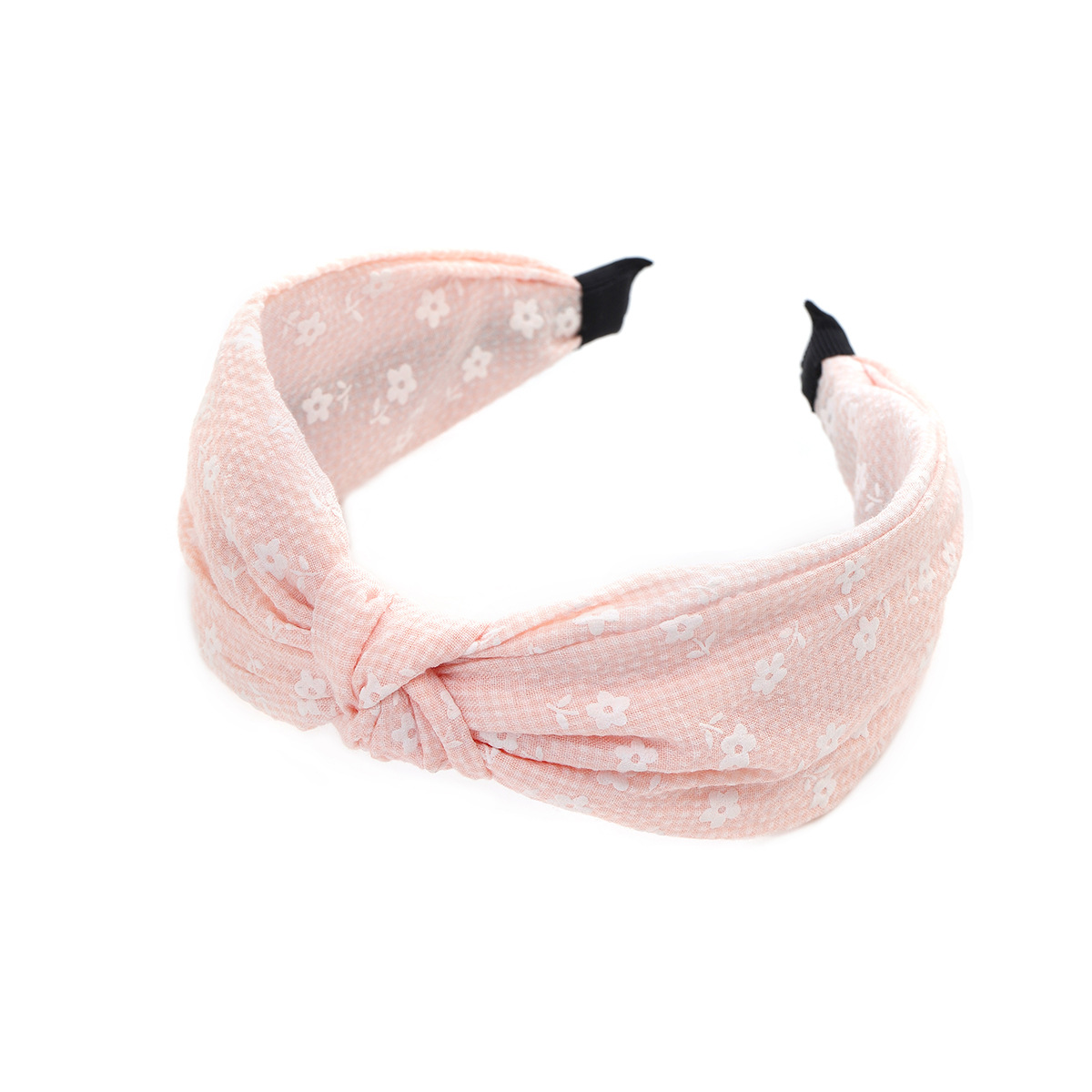 Fashionable and elegant high headband with a knot on the top of the head, a simple and high-end Korean style, a versatile headband with floral patterns, a stylish headband and hair accessory Item Picture