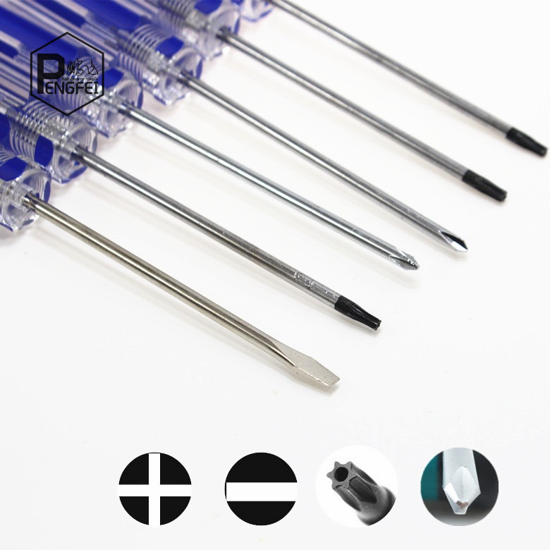 Color-striped handle screwdriver 3.0, cross-shaped one-line plum blossom T8, T9, T10, hole screwdriver, disassembly and maintenance tool details Picture