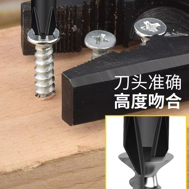 The manufacturer's massage handle screwdriver, cross-shaped, strong magnetic, anti-slip, rubber-coated handle screwdriver, screwdriver, and screwdriver are multi-functional details Picture