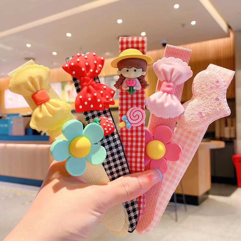 Girls' Velcro hair band, cute baby hair clipping tape, summer new style bangs hair clipping magic tool, children's head Posting Specification drawing
