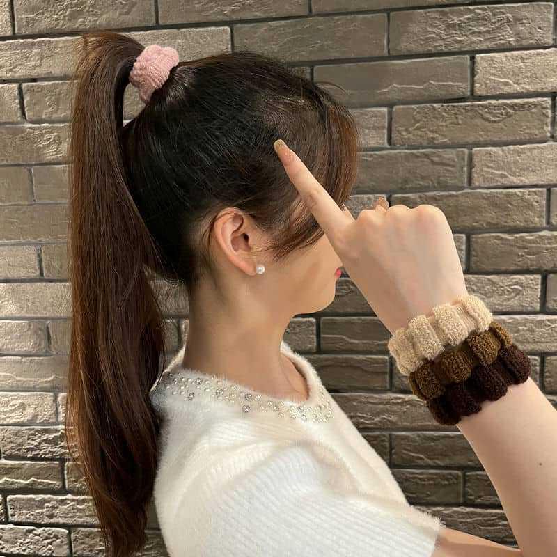 Durable canned hair tie rubber band, women's seamless hair tie, high ponytail hair band Specification drawing