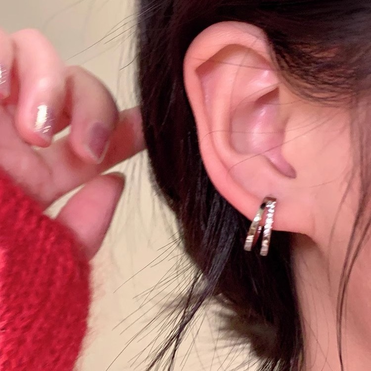 S925 Silver Needle Ear Piercing Ear Ring Women's Earrings 2024 New Bestseller, Unique style, Micro-inlay ear studs, earrings and ear buckles Application Scenario