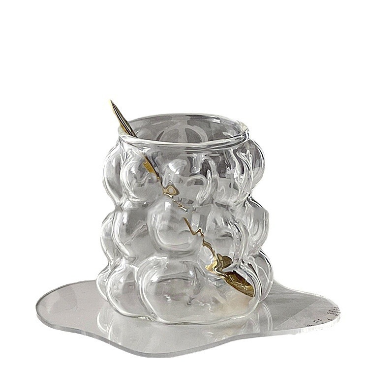 High appearance level water cup manufacturer delivers InS-style high borosilicate grape glass cups for home use, giving a sense of luxury Item Picture