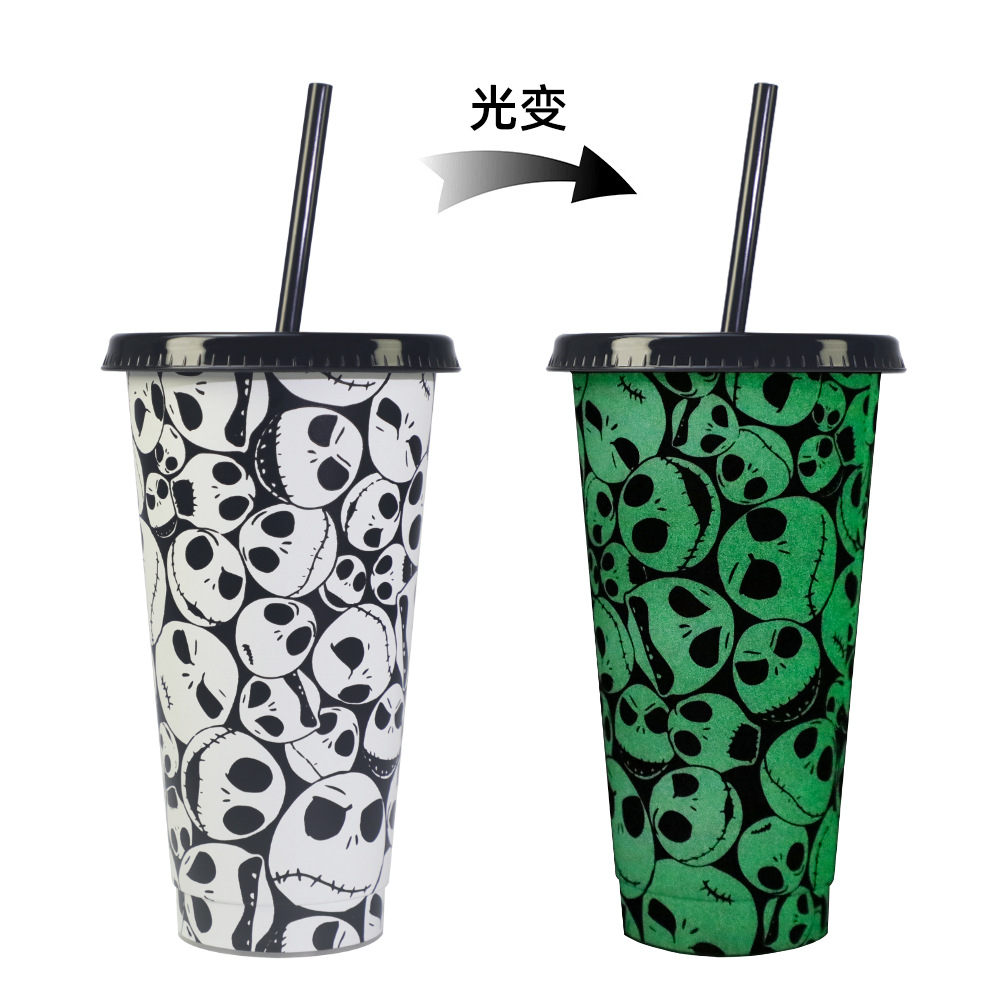 New bar cheering and glowing props: Luminous cup, fluorescent cup, luminous color-changing plastic straw cup manufacturer Item Picture