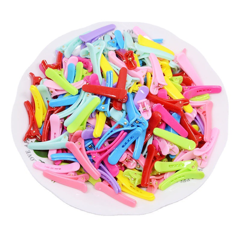 3.5cm plastic duckbill clip, candy-colored children's diy handmade hair clip, baby small hair clip, headwear and hair accessory Item Picture