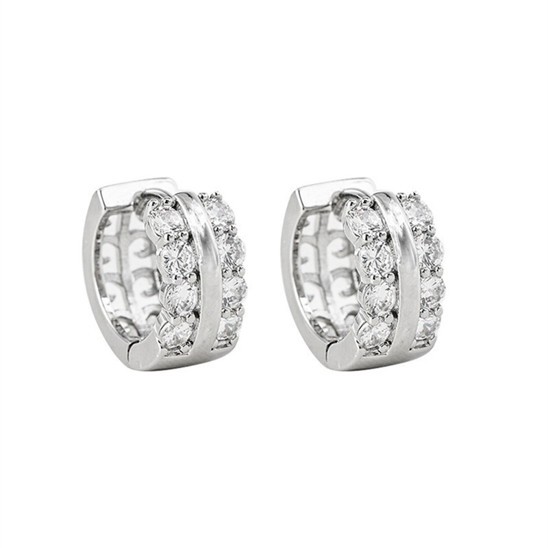 Super shiny, sweet and cool ring earrings, niche design sense, high-end cold style stud earrings for women, 2025 new stylish earrings for women Item Picture