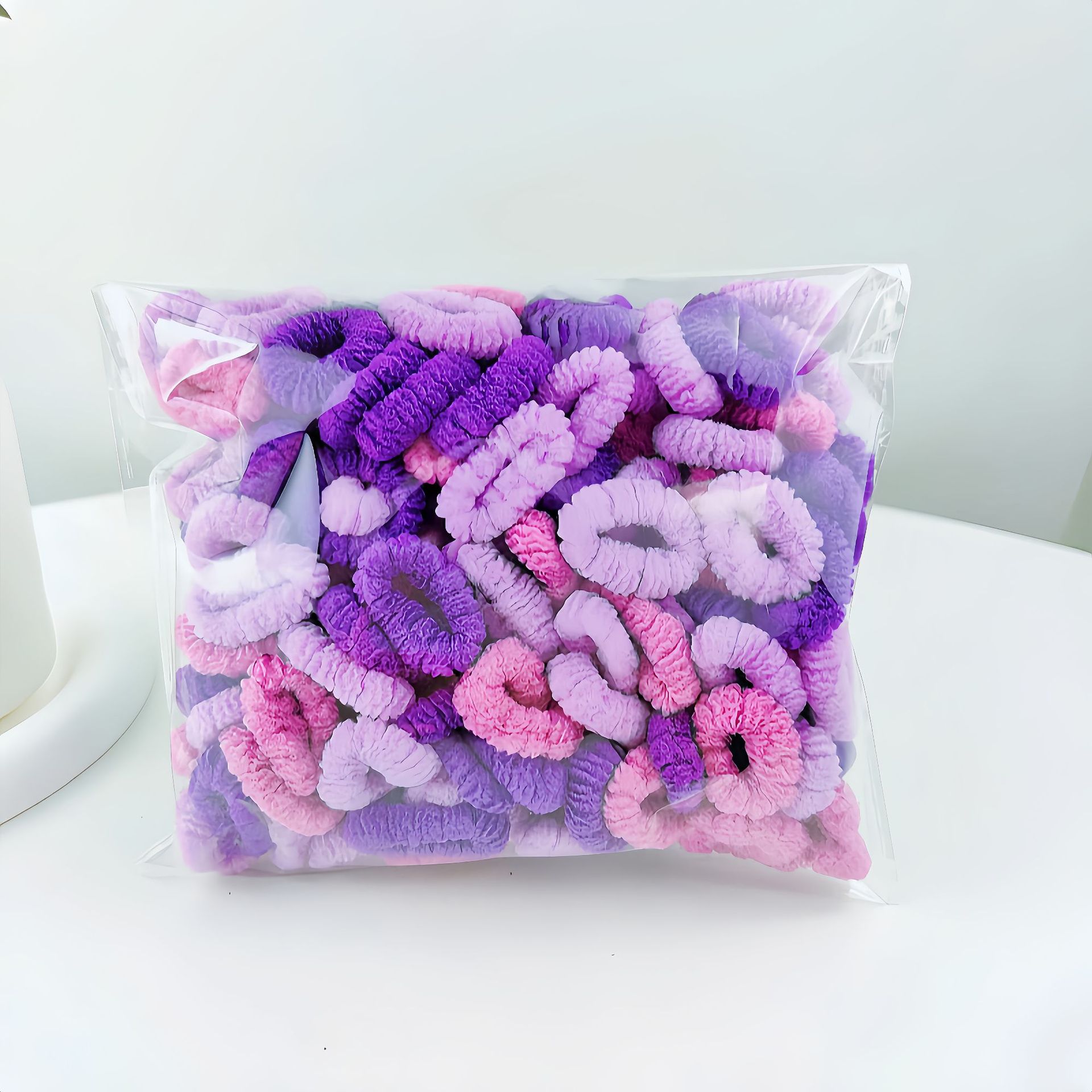 New cotton ring, rubber band, children's colorful hair tie, small size, baby's hair won't hurt, best-selling baby hair tie towel ring Application Scenario