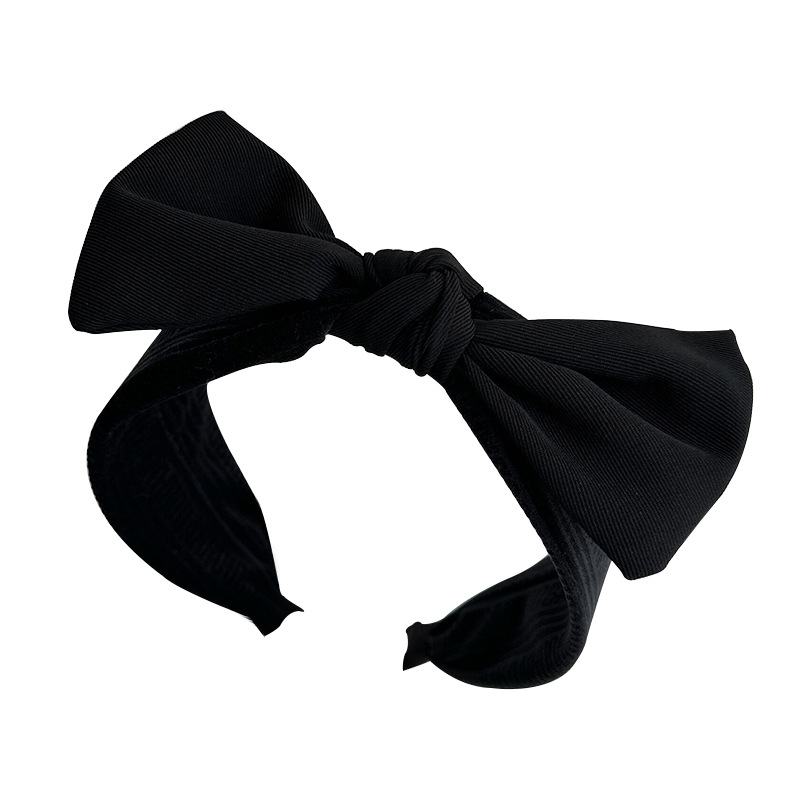 Coffee-colored bow hair band, French high-end style, versatile hair band, high top headband, face wash hair band, hair clip for going out Item Picture