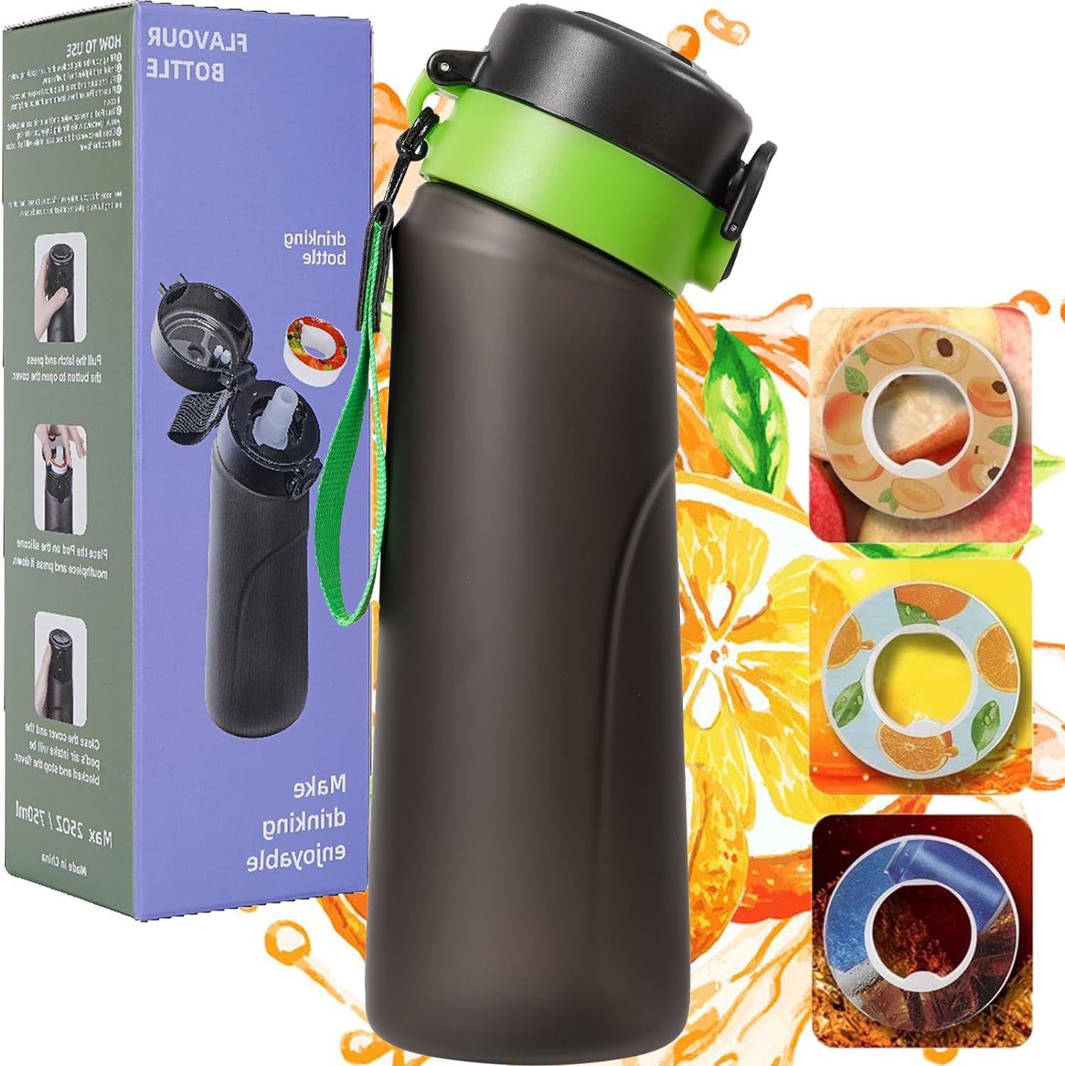 Source factory 0-sugar 0-calorie scented cup, creative and playful cup, frosted black fragrant cup, fashionable outdoor scented cup full figure