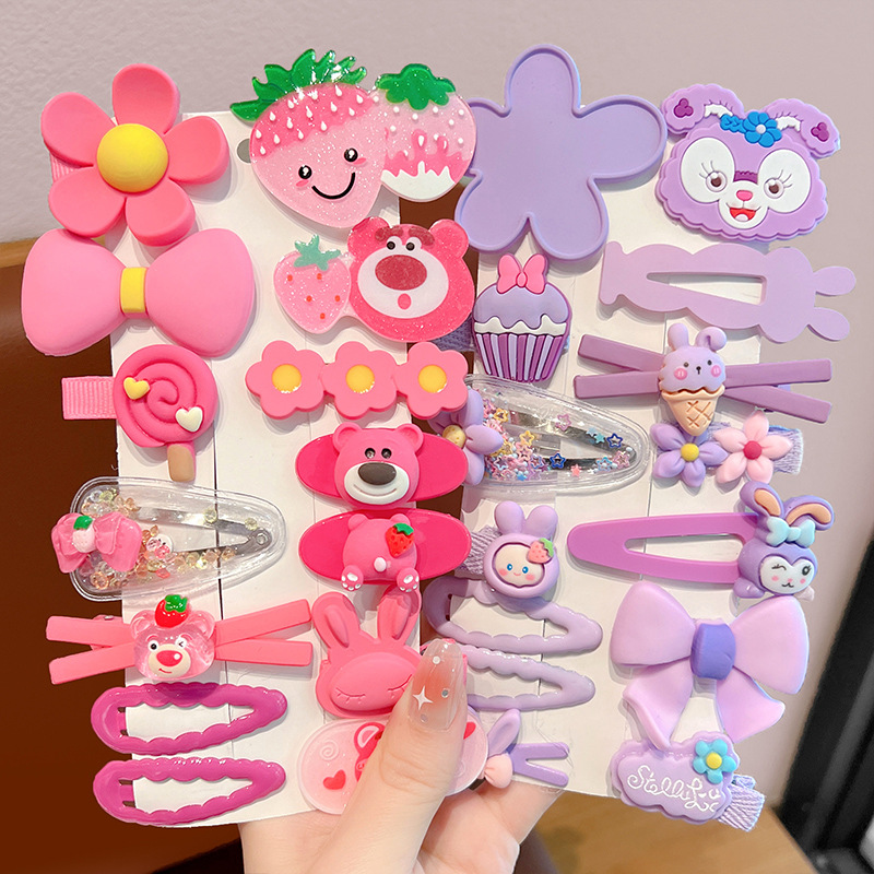 Children's hair clips, a perfect tool for girls' broken hair. Cute new baby hair clips. Back of the head side bangs. bb clips that won't damage hair full figure