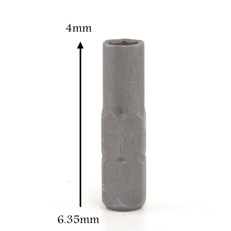 Screwdriver Adapter with magnet, manual electric screwdriver, hexagon 1/4" 6.35mm to 4mm details Picture