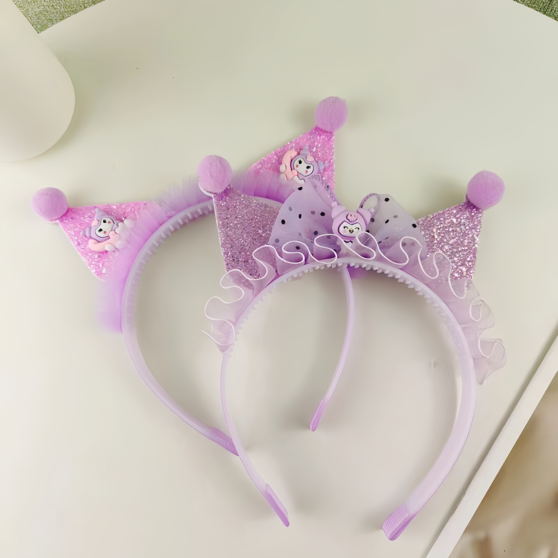 Kulomi children's hairband, cute cartoon crown headband, princess photo performance, hairpin, girl's hair accessory Application Scenario