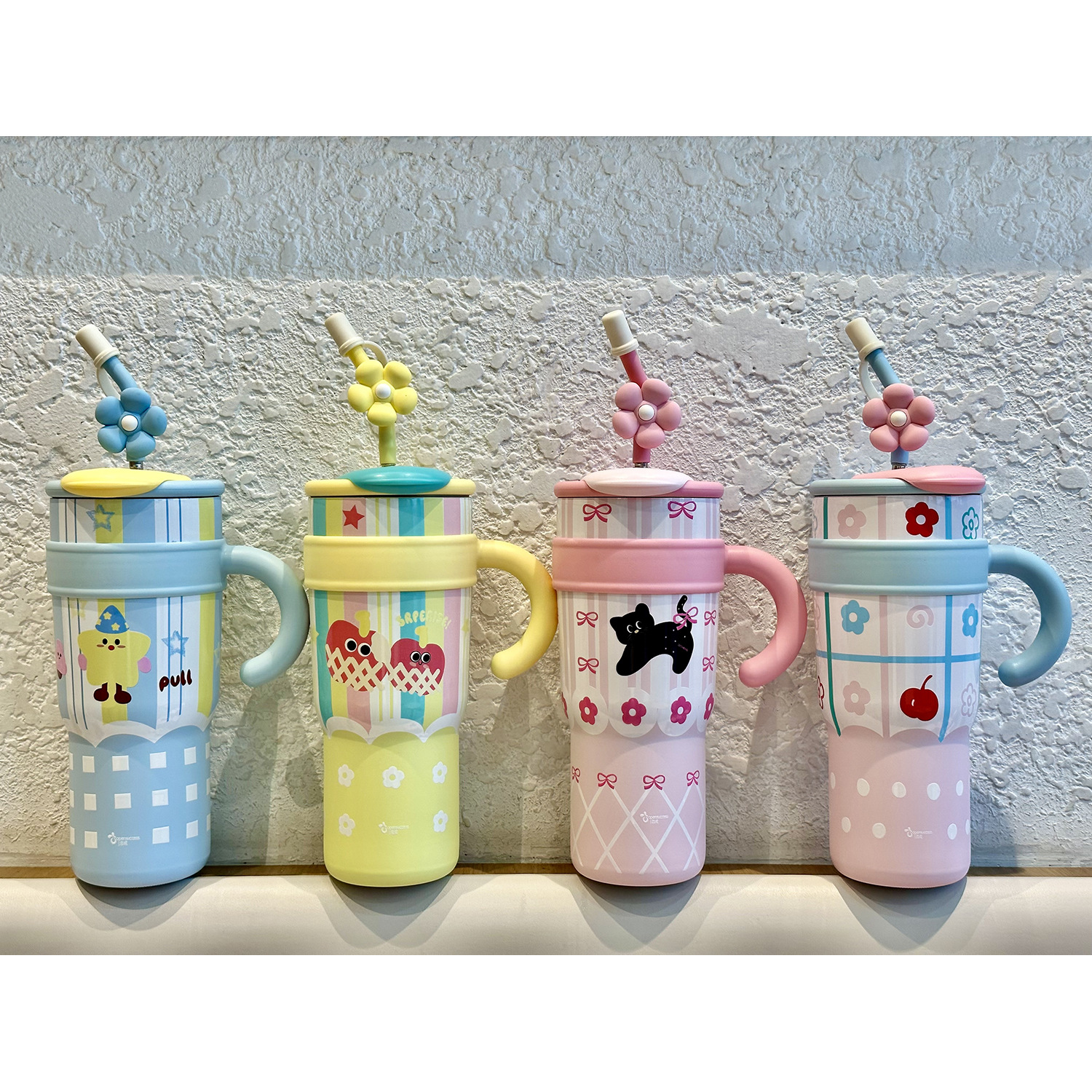 New thickened giant ice cup, home coffee cup, large-capacity stainless steel insulated cup, high-appearance-level handle cup details Picture